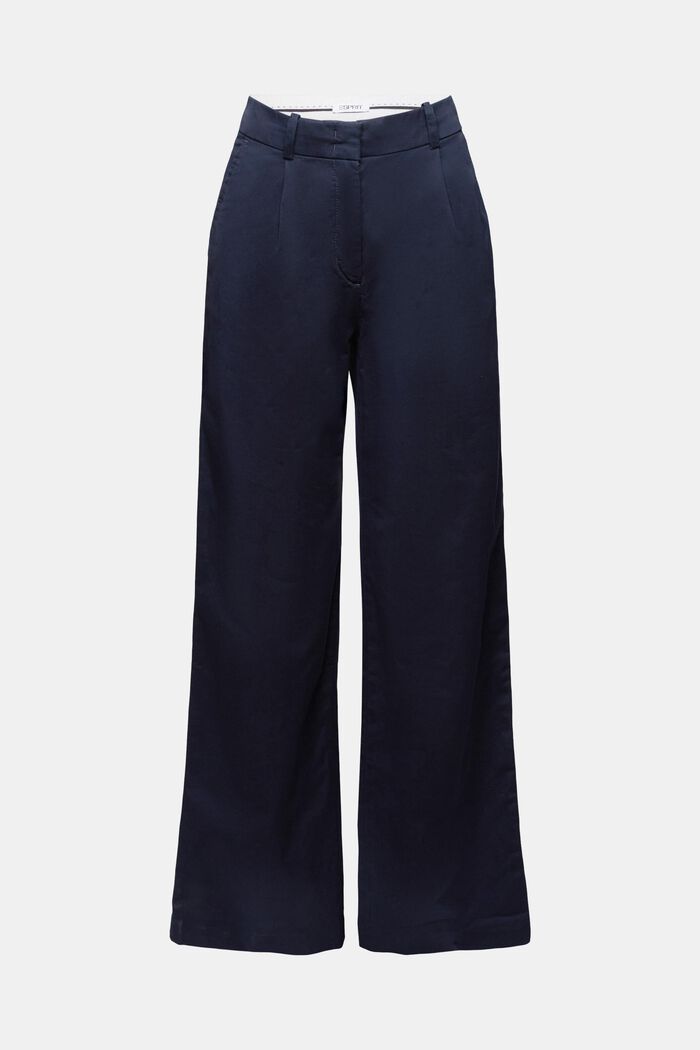 Kalhoty chino se širokými nohavicemi, NAVY, detail image number 7