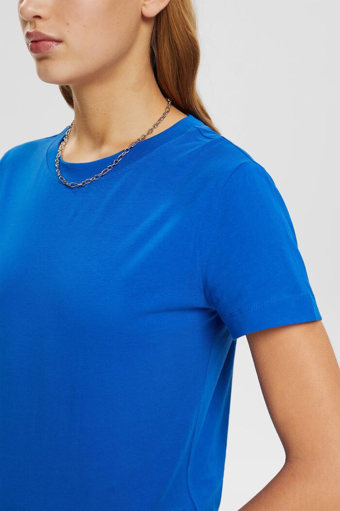 Bavlněné tričko s kulatým výstřihem, BLUE, detail image number 2