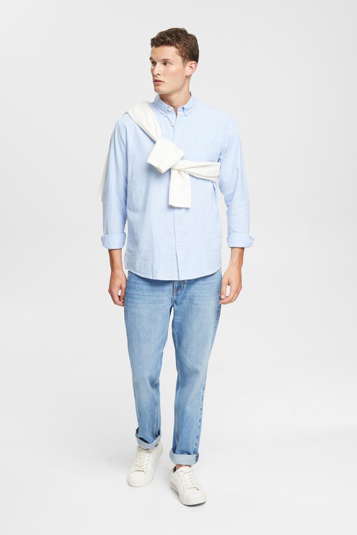 Propínací košile, 100% bavlna, LIGHT BLUE, detail image number 1
