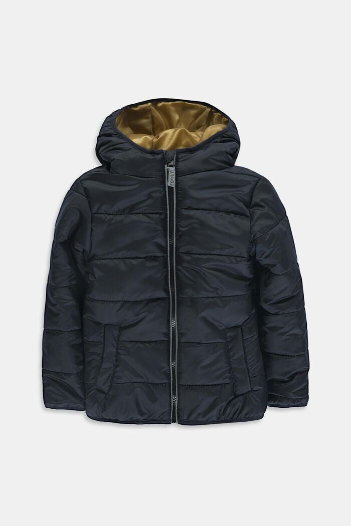 Prošívaná bunda s kapucí, BLACK, detail image number 0