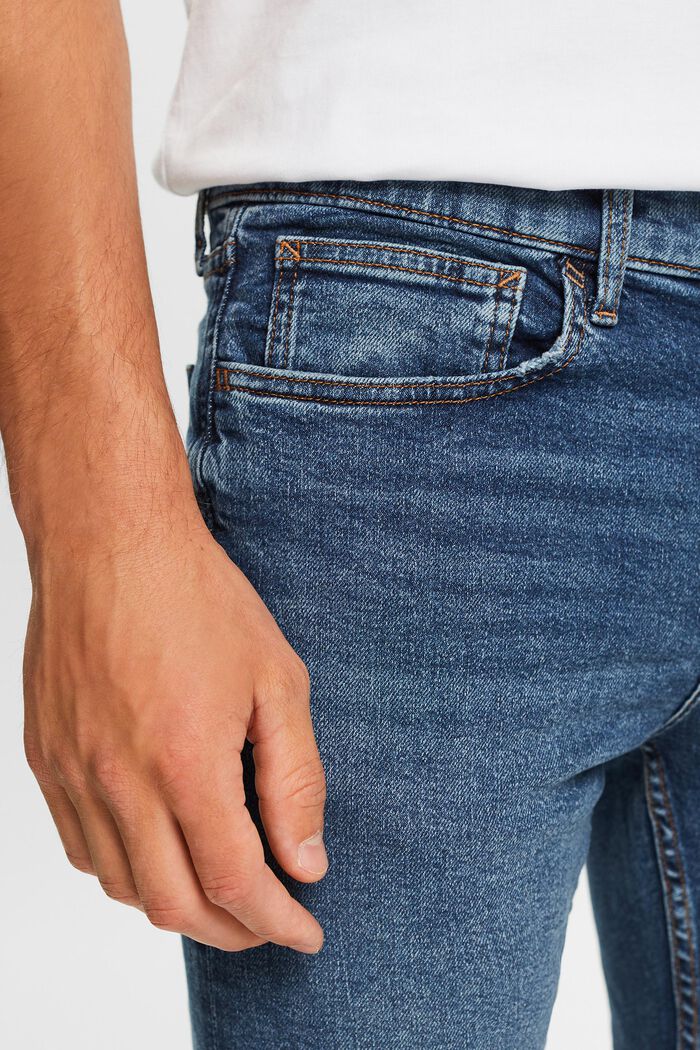 Skinny džíny se střední výškou pasu, BLUE MEDIUM WASHED, detail image number 2