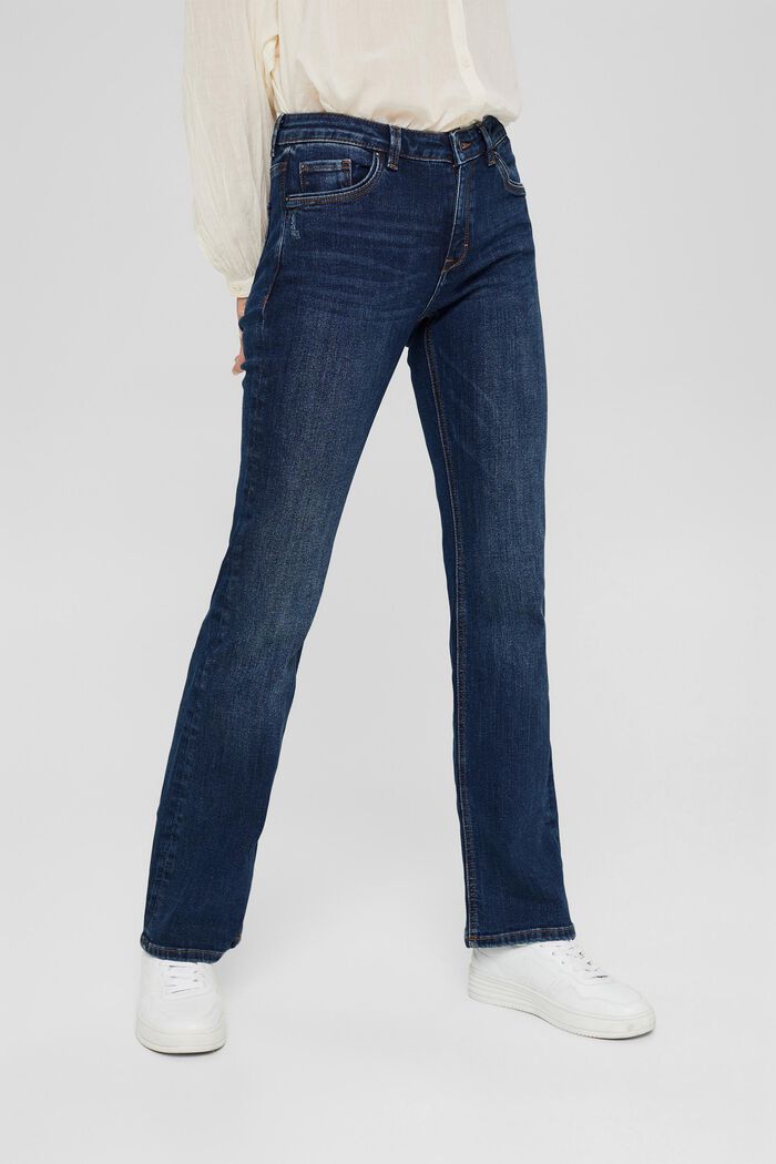 Super strečové džíny s bio bavlnou, BLUE DARK WASHED, detail image number 0