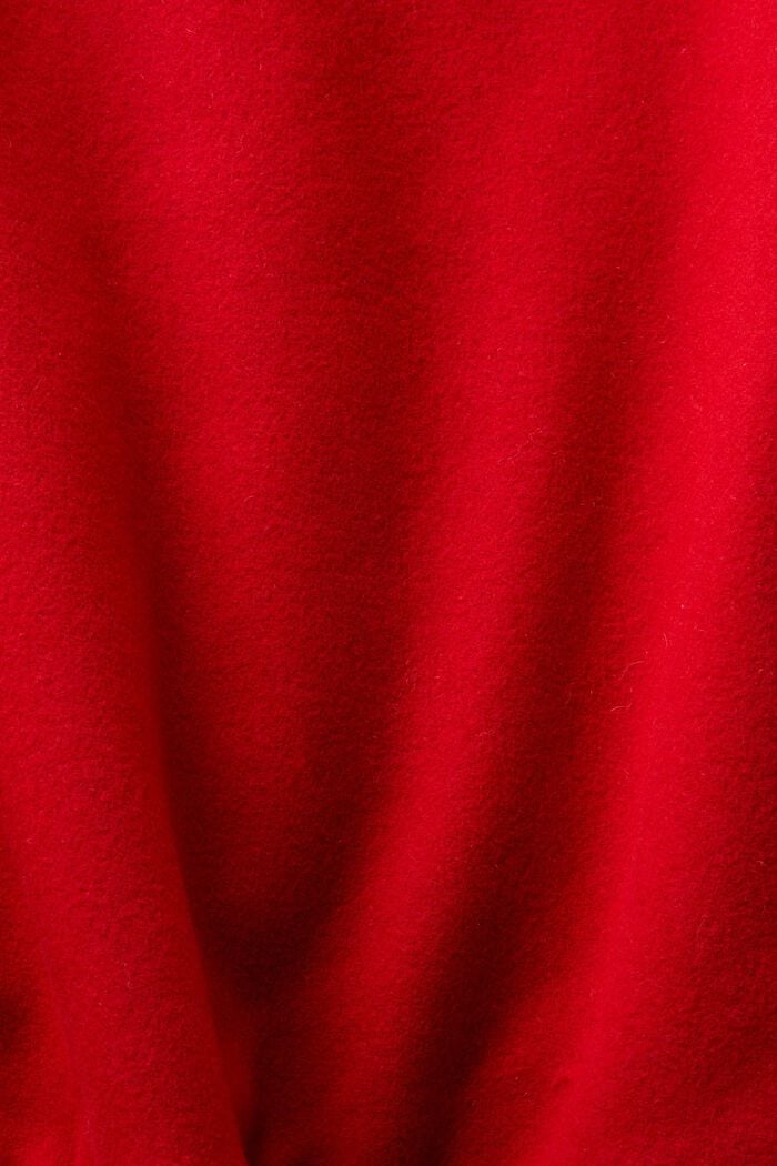 College bunda z vlněné směsi s aplikací loga, DARK RED, detail image number 5