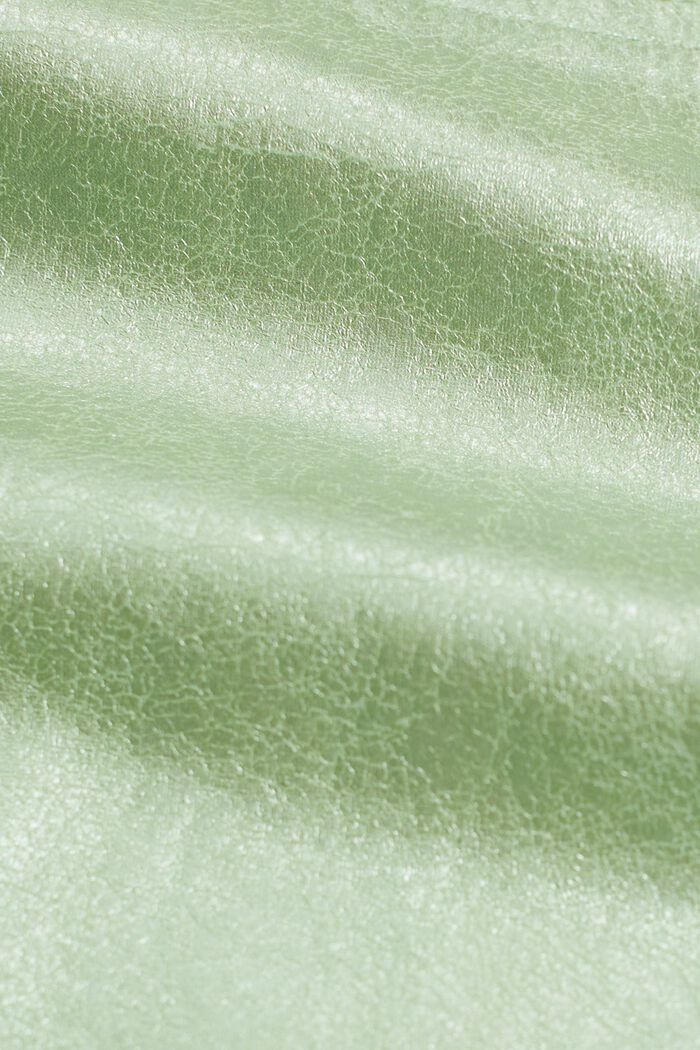 Metalická midi sukně s povrchovou úpravou, LIGHT AQUA GREEN, detail image number 6