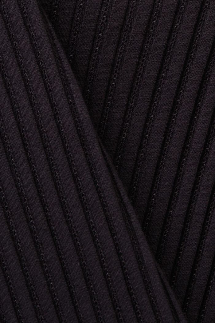 Jemně dírkovaný top s hlubším kulatým výstřihem, BLACK, detail image number 5