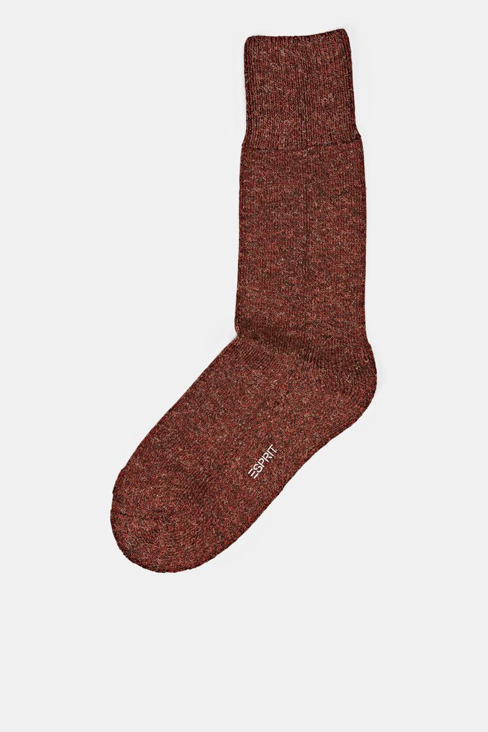 Melírované ponožky ze směsi s bavlnou, HENNA, overview