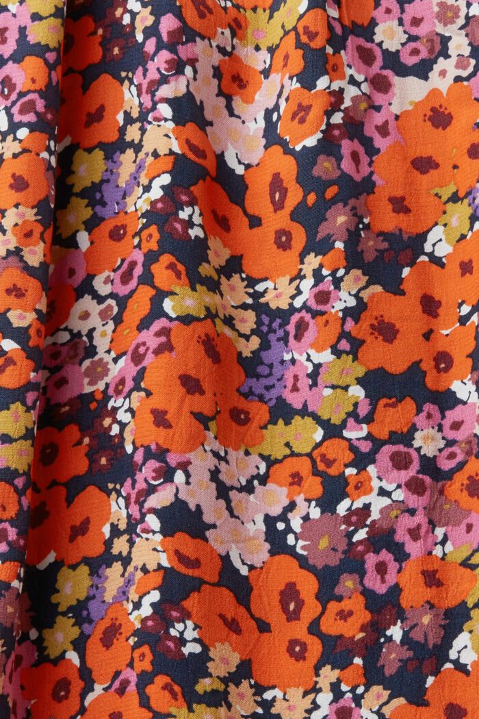 Midi šaty s krátkým rukávem a květovaným vzorem, NAVY, detail image number 4