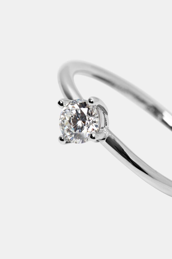 Prsten s kubickou zirkonií, sterlingové stříbro, SILVER, detail image number 1