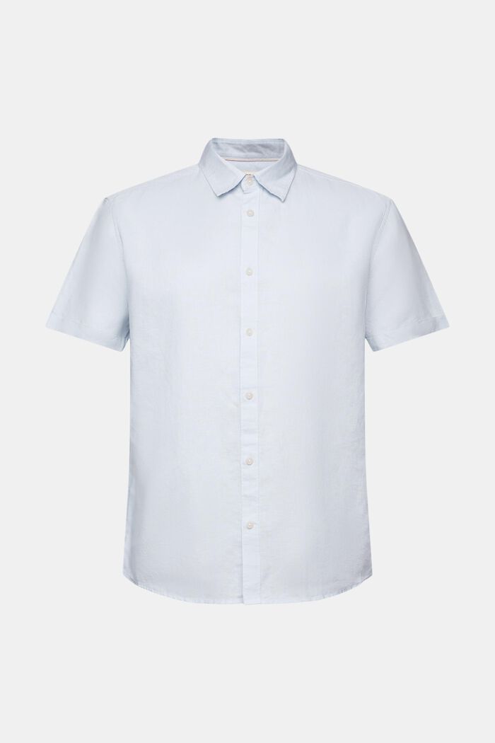 Košile, krátký rukáv, směs s bavlnou a lnem, LIGHT BLUE, detail image number 5