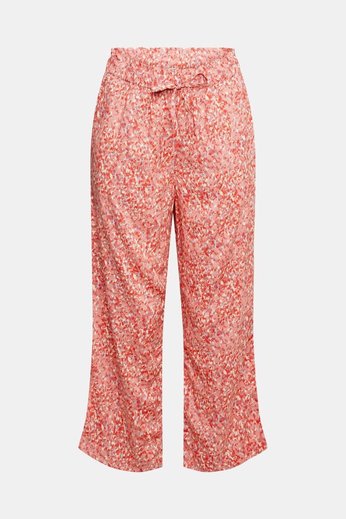 Pyžamové kalhoty s puntíkovaným vzorem, LENZING™ ECOVERO™, TERRACOTTA, overview