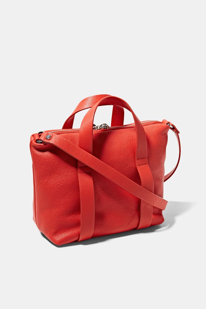 Kožená taška přes rameno, RED, detail image number 3
