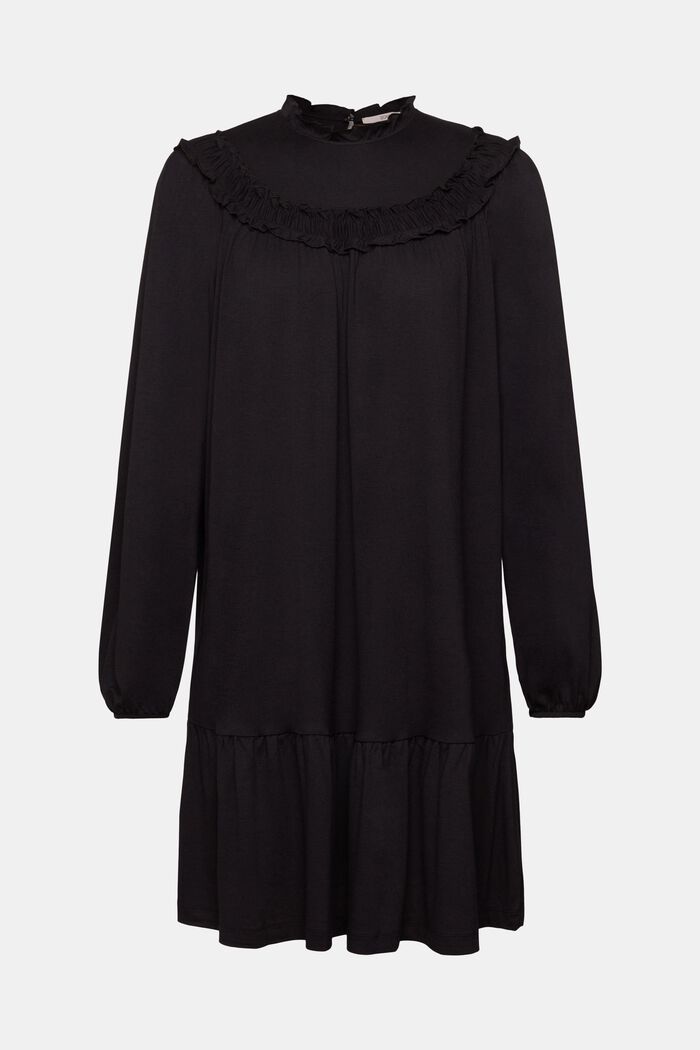 Pletené mini šaty, LENZING™ ECOVERO™, BLACK, detail image number 6