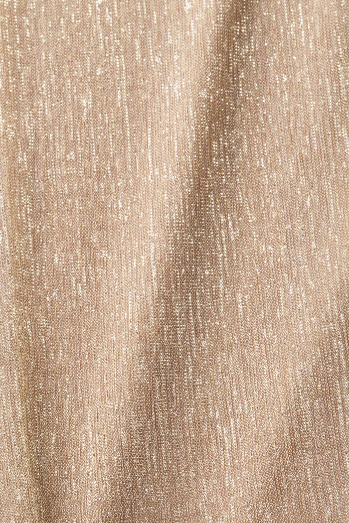 Třpytivé síťované šaty s nařaseným pasem, DUSTY NUDE, detail image number 5