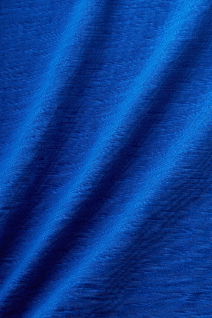 Tričko s logem a kapsou, z bavlny slub, BRIGHT BLUE, detail image number 4