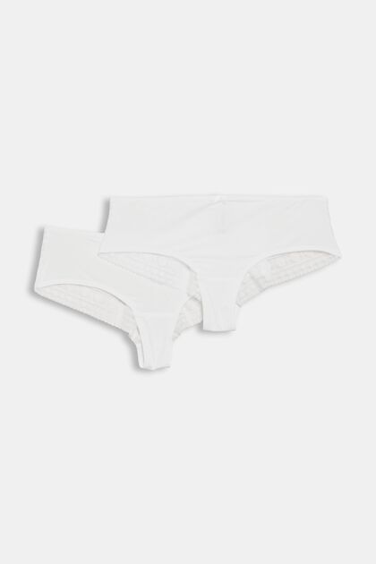 2 ks v balení: brazilské bokové kalhotky s krajkou, WHITE, overview