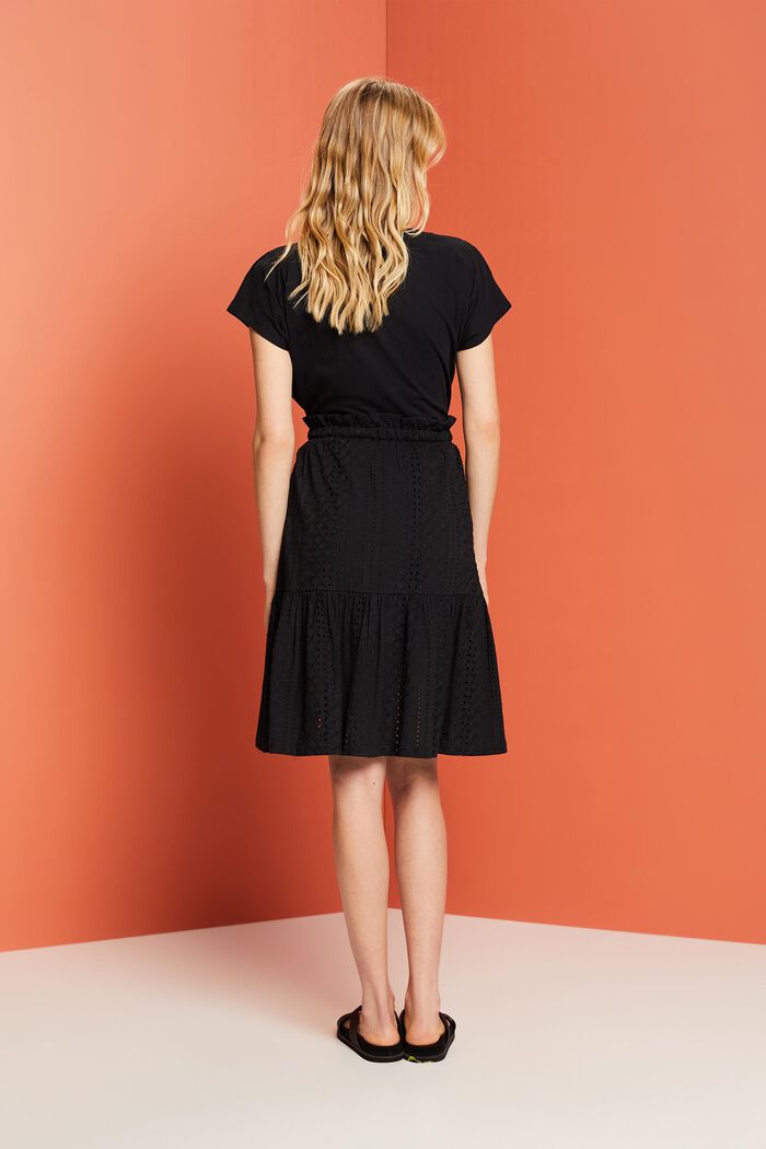 Vyšívaná sukně, LENZING™ ECOVERO™, BLACK, detail image number 3