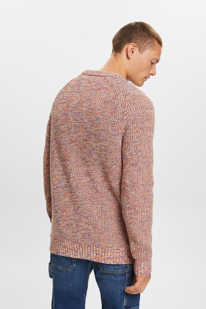 Bavlněný pulovr z žebrové pleteniny, AMBER YELLOW, detail image number 3