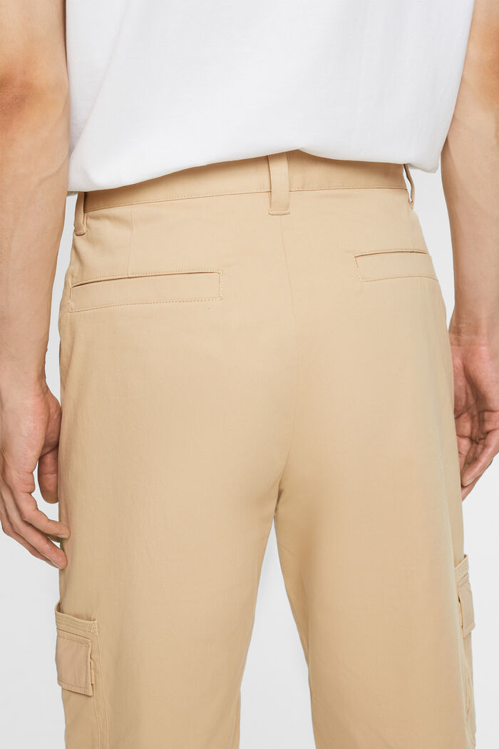 Cargo kalhoty s ohrnutým lemem, SAND, detail image number 4