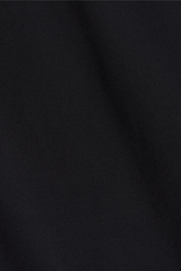Midi sukně z žerzeje, bio bavlna, BLACK, detail image number 4