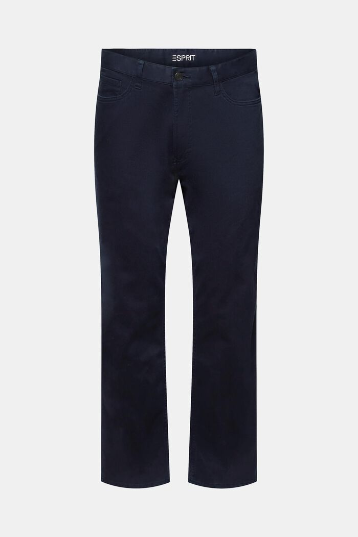 Klasické kalhoty s rovným střihem, NAVY, detail image number 7