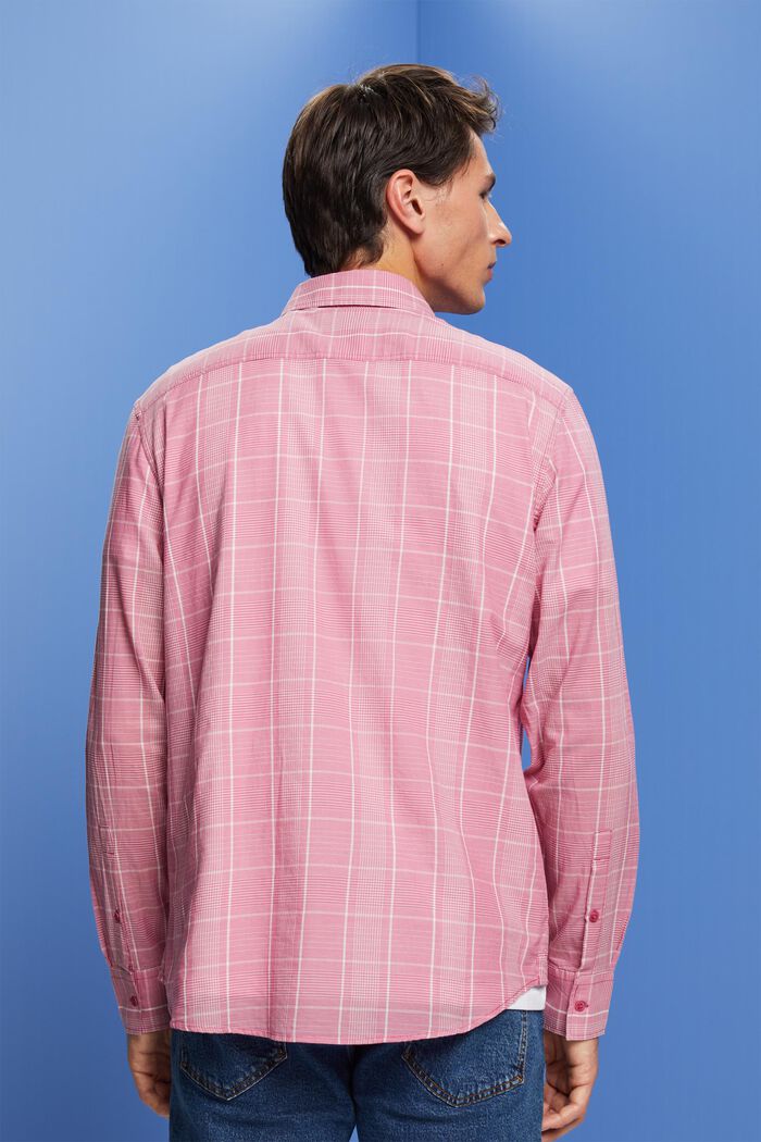 Lehká kostkovaná košile, 100% bavlna, DARK PINK, detail image number 3