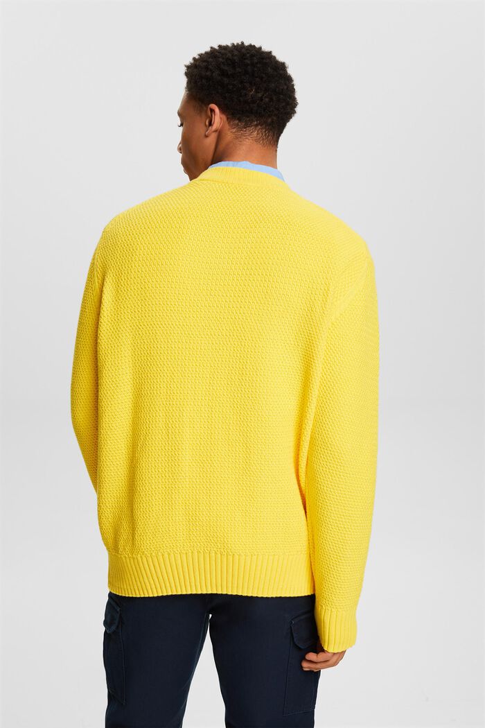 Bavlněný pulovr se špičatým výstřihem, YELLOW, detail image number 2