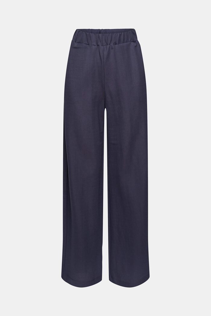 Široké kalhoty s pasem na gumu, LENZING™ ECOVERO™, ANTHRACITE, detail image number 6