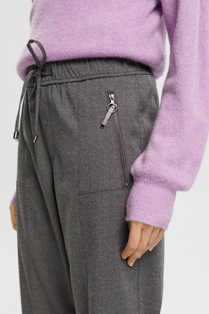 Kalhoty v joggingovém stylu, GUNMETAL, detail image number 3