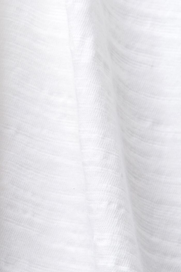 Žerzejové tričko s vyšívanými rukávy, WHITE, detail image number 4