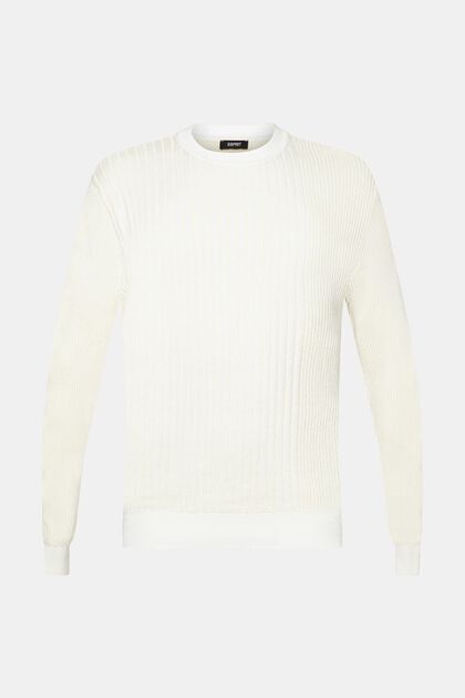 Pletený žebrovaný pulovr