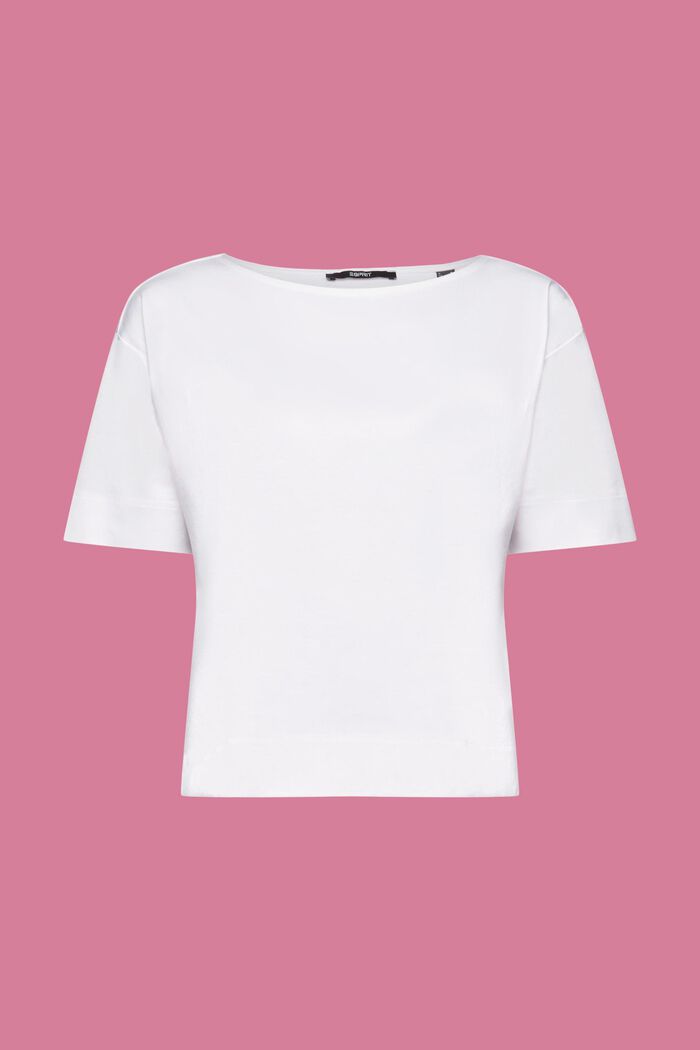 Krátké a široké tričko, TENCEL™, WHITE, detail image number 6