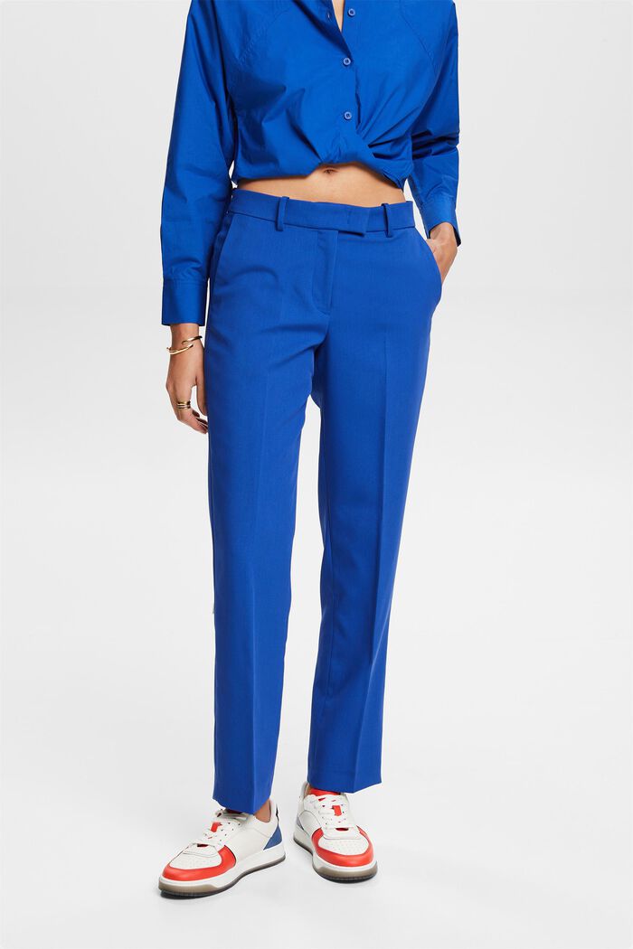 Rovné kalhoty s nízkým pasem, BRIGHT BLUE, detail image number 0