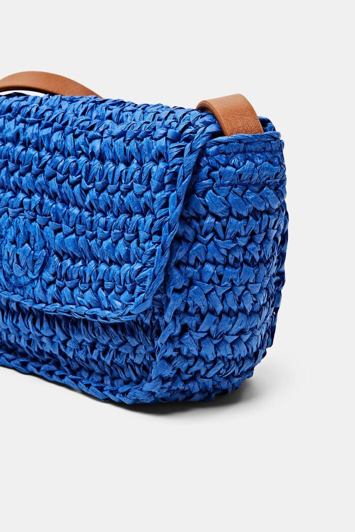Háčkovaná kabelka s klopou a přes rameno, BRIGHT BLUE, detail image number 1