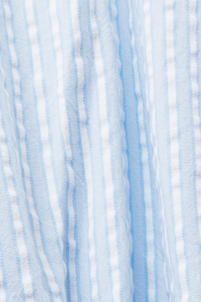Košilové midi šaty s vázačkou, směs s bavlnou, LIGHT BLUE, detail image number 5