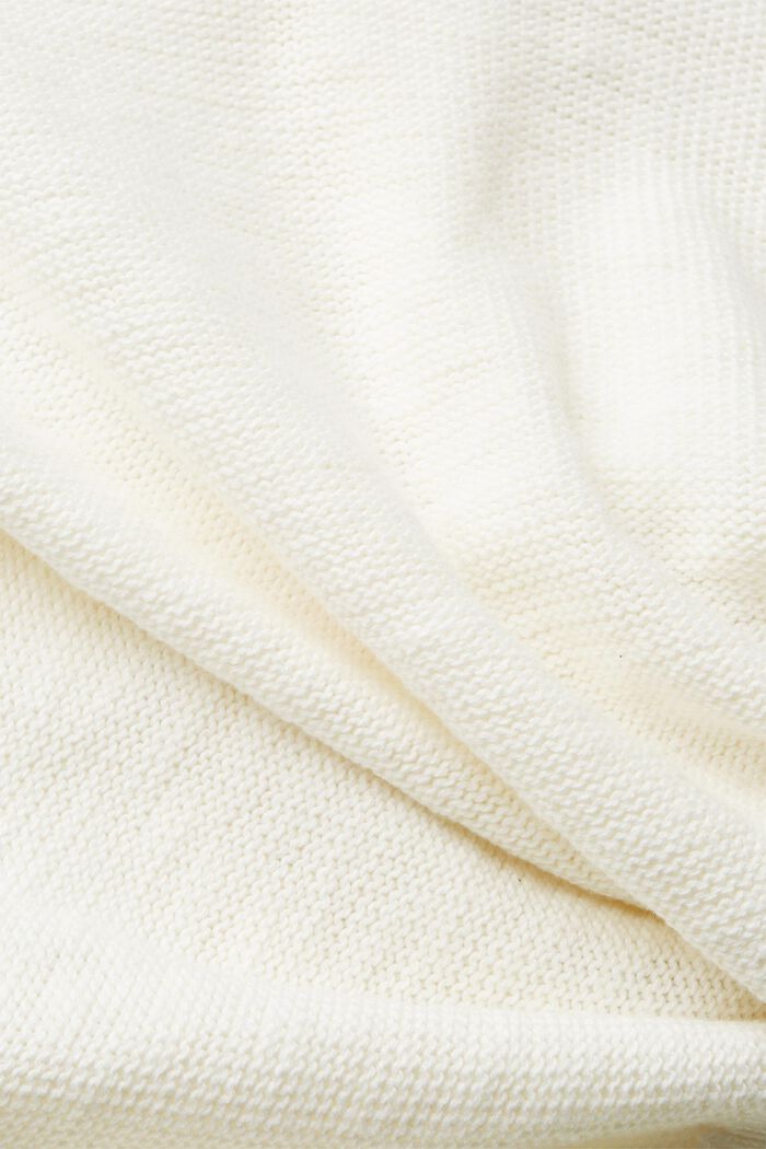 Pletený bavlněný kardigan, OFF WHITE, detail image number 5