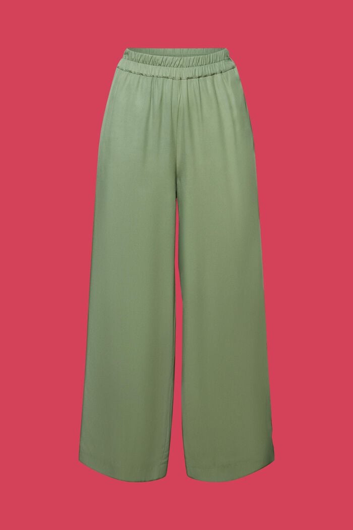 Kalhotová sukně z kepru, PALE KHAKI, detail image number 7