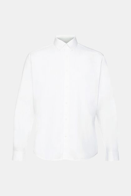 Košile s propínacím límcem a úzkým střihem Slim Fit, OFF WHITE, overview