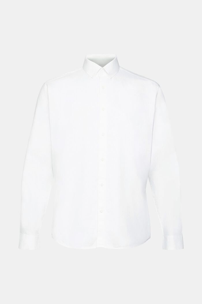 Košile s propínacím límcem a úzkým střihem Slim Fit, OFF WHITE, detail image number 6