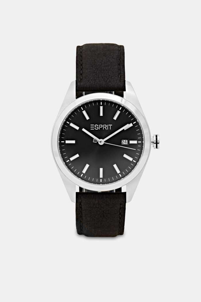 Veganský produkt: hodinky z nerezové oceli, se zobrazením data, BLACK, overview