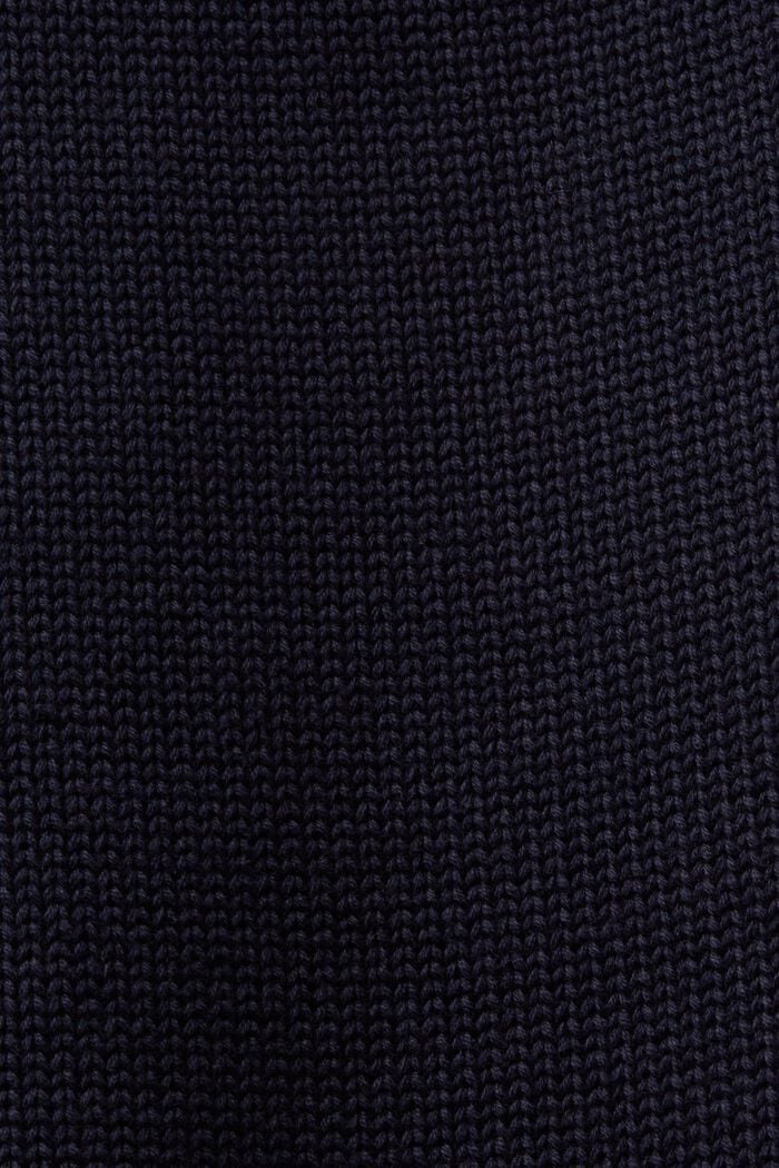 Bavlněný pulovr s nízkým rolákovým límcem, NAVY, detail image number 5