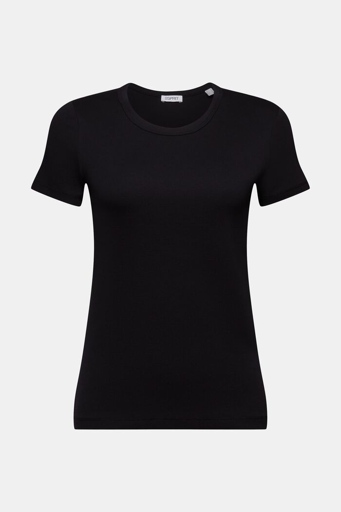 Bavlněné tričko s krátkým rukávem, BLACK, detail image number 6