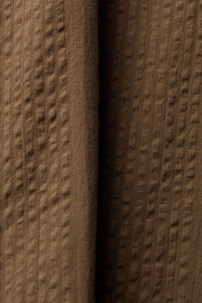 Šaty ze strukturované bavlny, KHAKI GREEN, detail image number 5