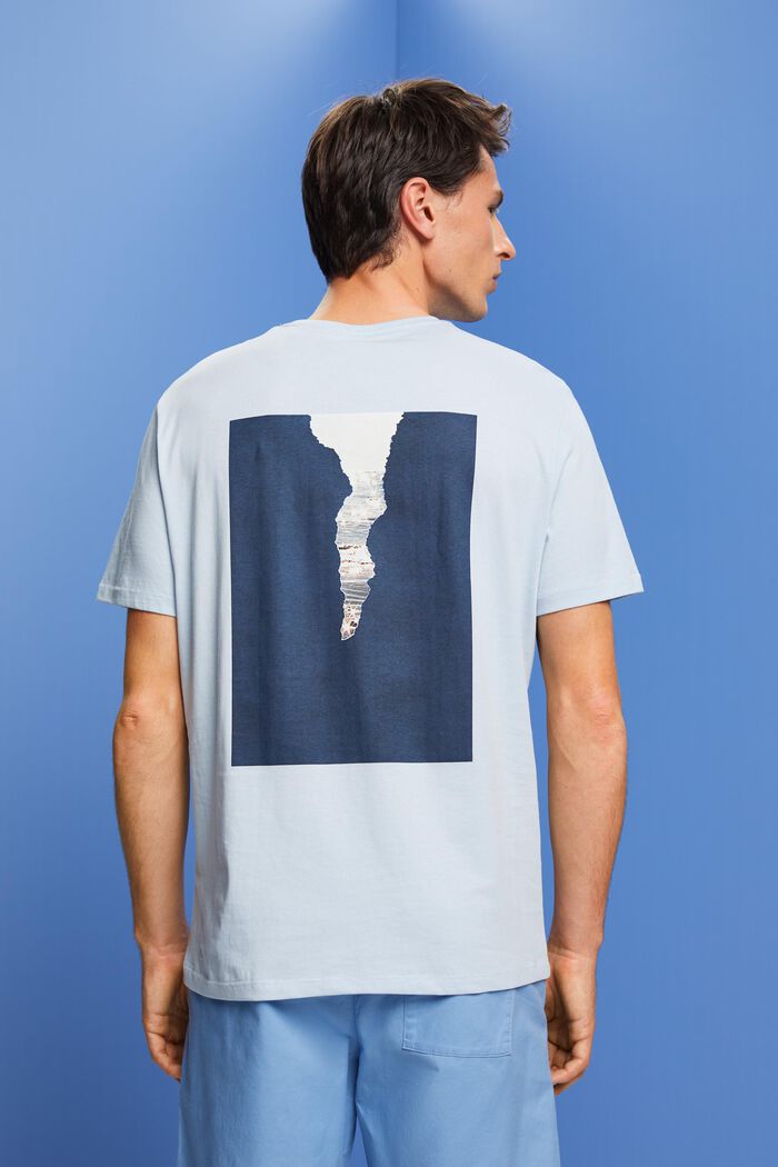 Žerzejové tričko s potiskem na zádech, 100% bavlna, PASTEL BLUE, detail image number 3