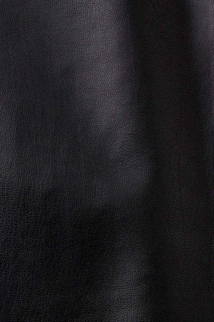 Kalhoty se střední výškou pasu, z imitace kůže, BLACK, detail image number 6