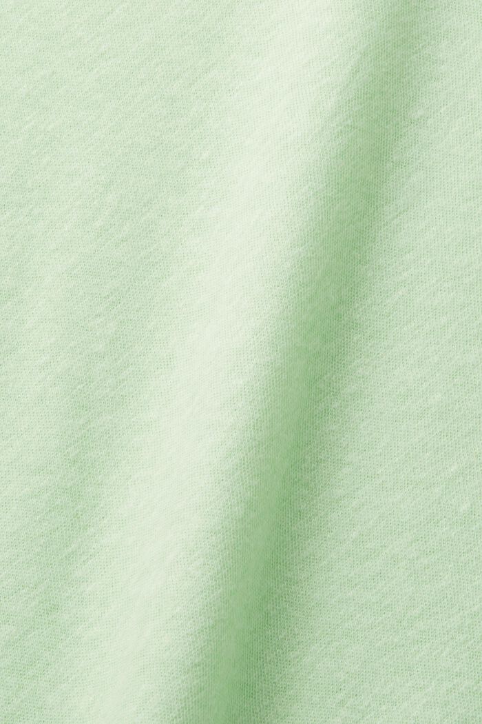 Tričko ze směsi bavlny a lnu, CITRUS GREEN, detail image number 4