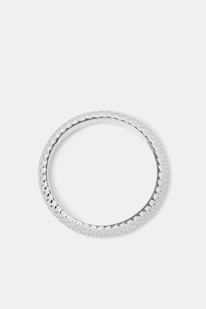 Prsten ze sterlingového stříbra s texturou, SILVER, detail image number 0