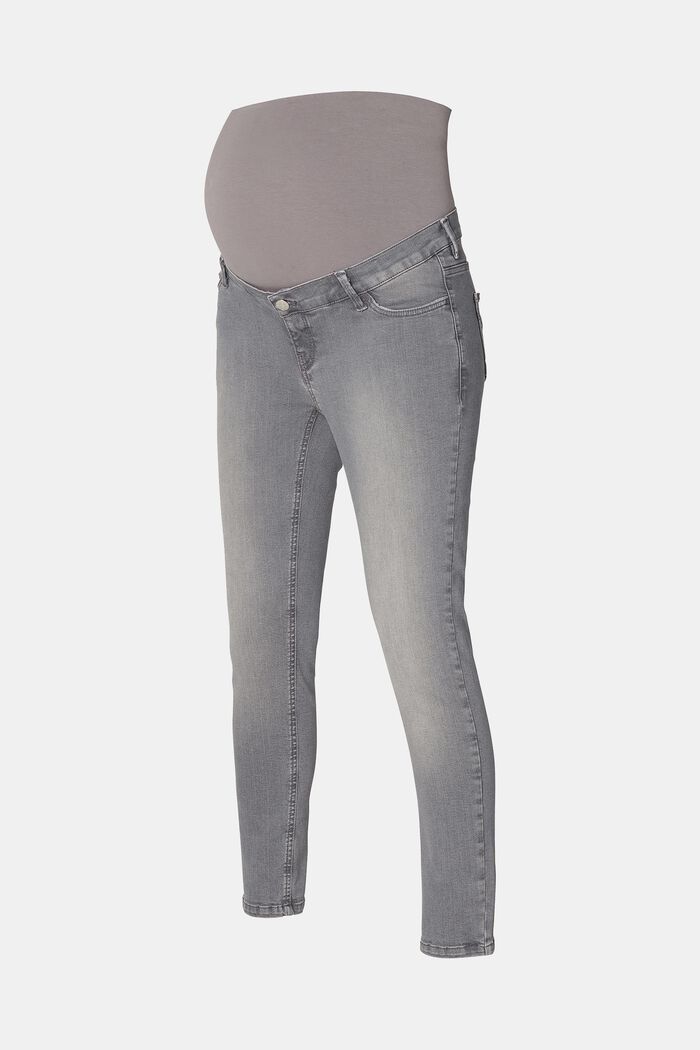 MATERNITY skinny džíny s pásem přes bříško, GREY DENIM, detail image number 5