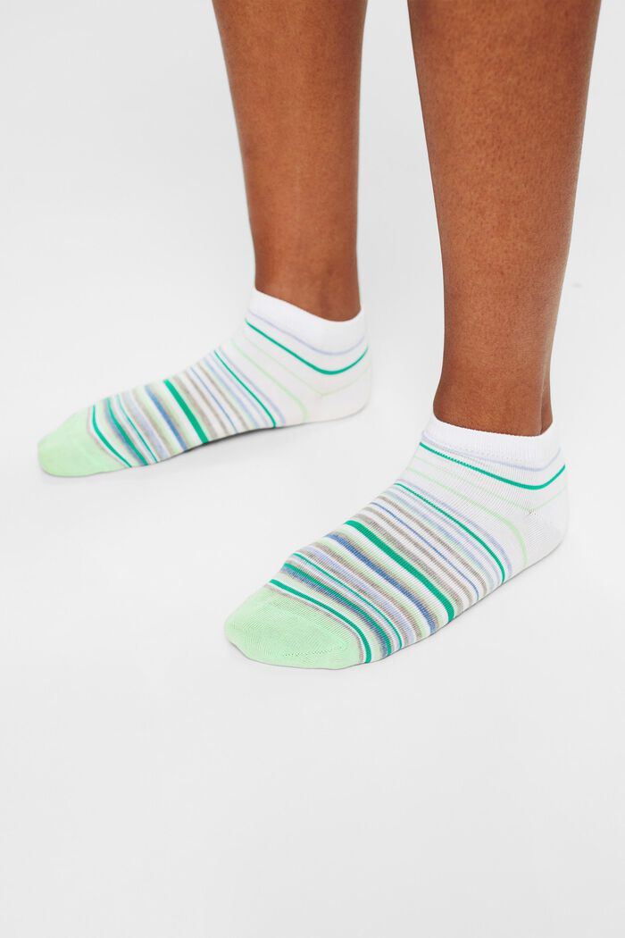 2 páry ponožek z bio bavlny, GREEN/OFF WHITE, detail image number 1