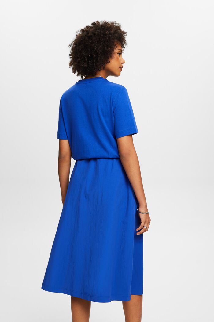 Midi šaty z kombinovaného materiálu, BRIGHT BLUE, detail image number 2