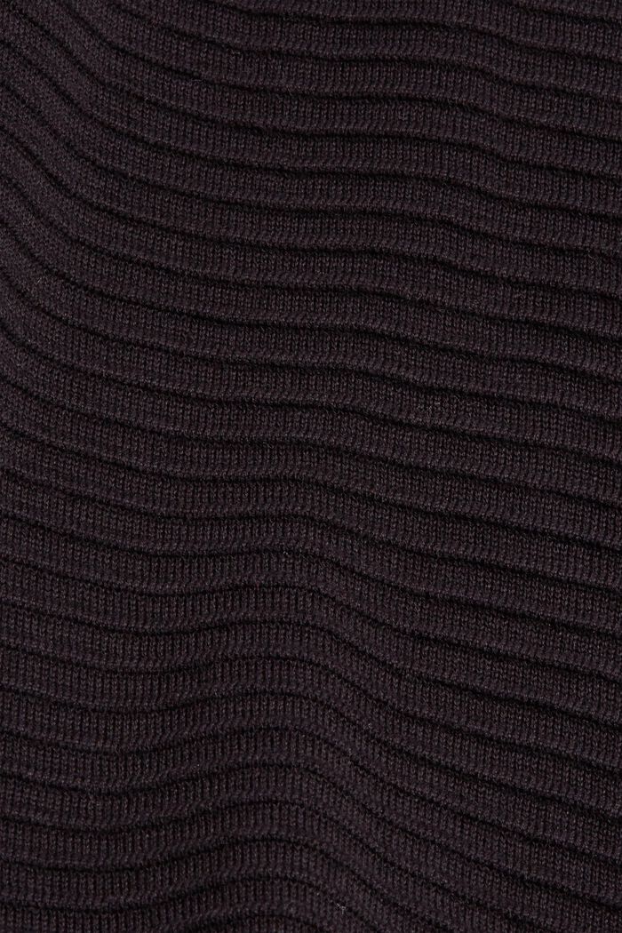 Šaty z žebrové pleteniny, 100% bio bavlna, BLACK, detail image number 4